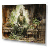 Thailand Ancient Buddha Ruins - Landscapes Canvas Wall Art