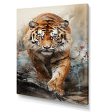 Tiger Descending From The Mountain - Tiger Canvas Wall Art