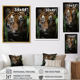 Tiger Portrait Vibrant - Tiger Large Canvas Wall Art