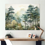 Tonalism Whispering Pines Pointillism I - Landscapes Canvas Wall Art