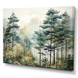 Tonalism Whispering Pines Pointillism I - Landscapes Canvas Wall Art