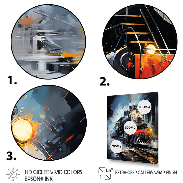 Abstract Train Fluid Motion - Train Canvas Wall Art