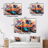 Train Fusion Of Lines - Train Canvas Wall Art