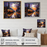 Train Industrial Elegance Pointillism I - Train Canvas Wall Art
