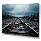 Train Minimalist Tracks II - Transportation Canvas Wall Art