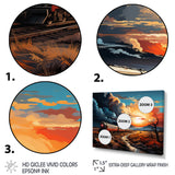 Train Sublime Sunset Landscapes - Train Canvas Wall Art
