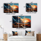 Train Sublime Sunset Landscapes - Train Canvas Wall Art