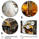 Yellow Train Translucent Rhythms I - Train Canvas Wall Art