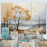 Orange Tree Autumn Patchwork Acrylic II - Multi-Panels