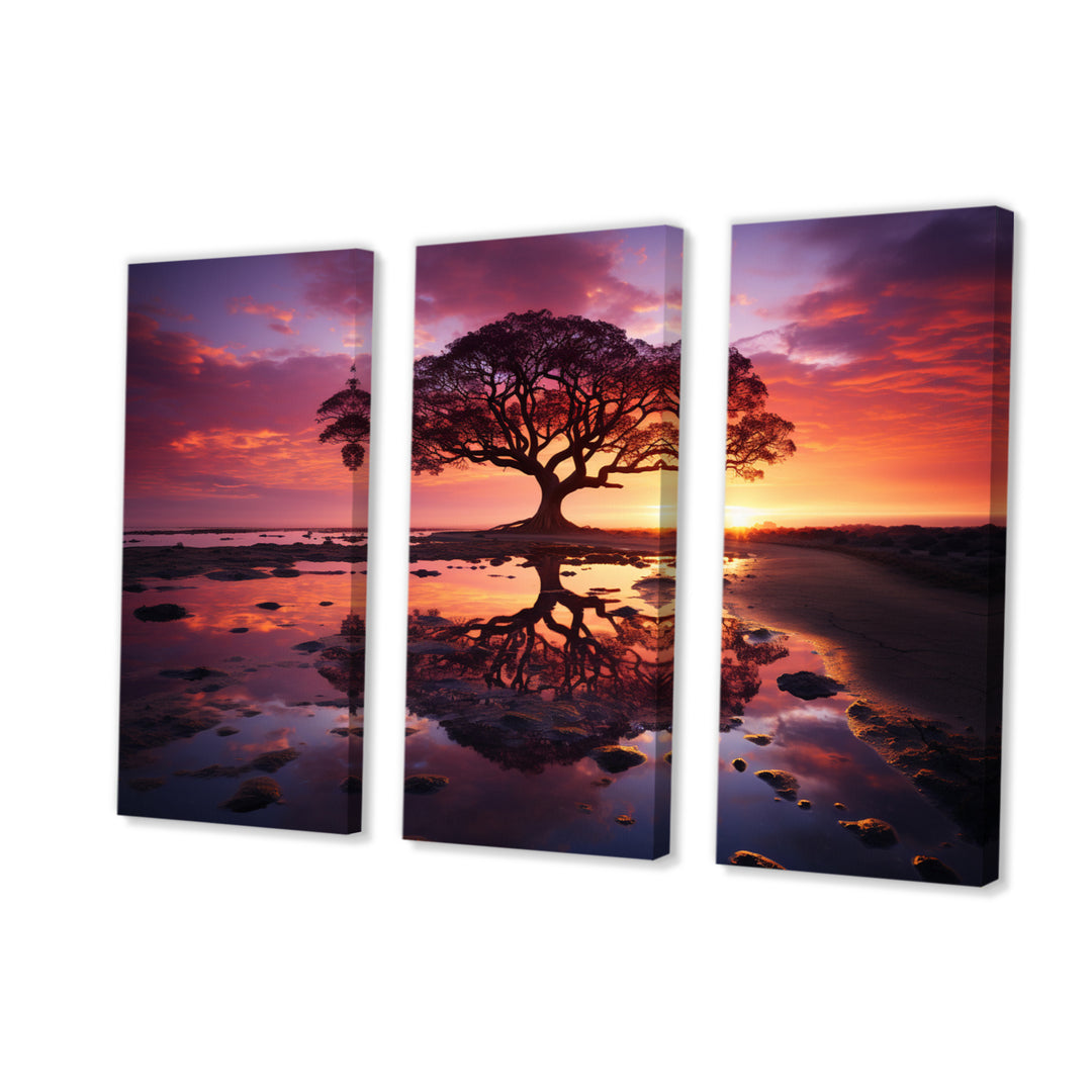 Pink Tree Enchanted Twilight II - Multi-Panels