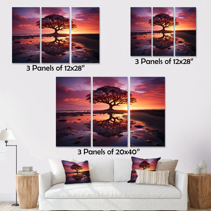 Pink Tree Enchanted Twilight II - Multi-Panels