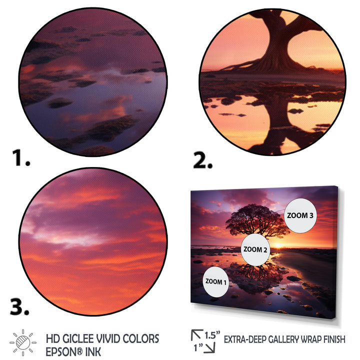 Pink Tree Enchanted Twilight II - Multi-Panels