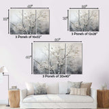 Grey Tree Monochrome Reverie - Floral Canvas Wall Art