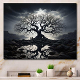 The Contrast Tree Monochrome II - Floral Canvas Wall Art