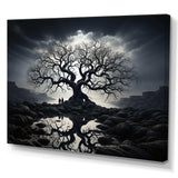 The Contrast Tree Monochrome II - Floral Canvas Wall Art