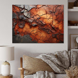 Brown Orange Abstract Redwood Tree Collage - Floral Canvas Wall Art