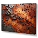 Brown Orange Abstract Redwood Tree Collage - Floral Canvas Wall Art