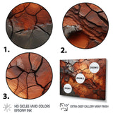 Brown Orange Abstract Redwood Tree Collage - Floral Canvas Wall Art