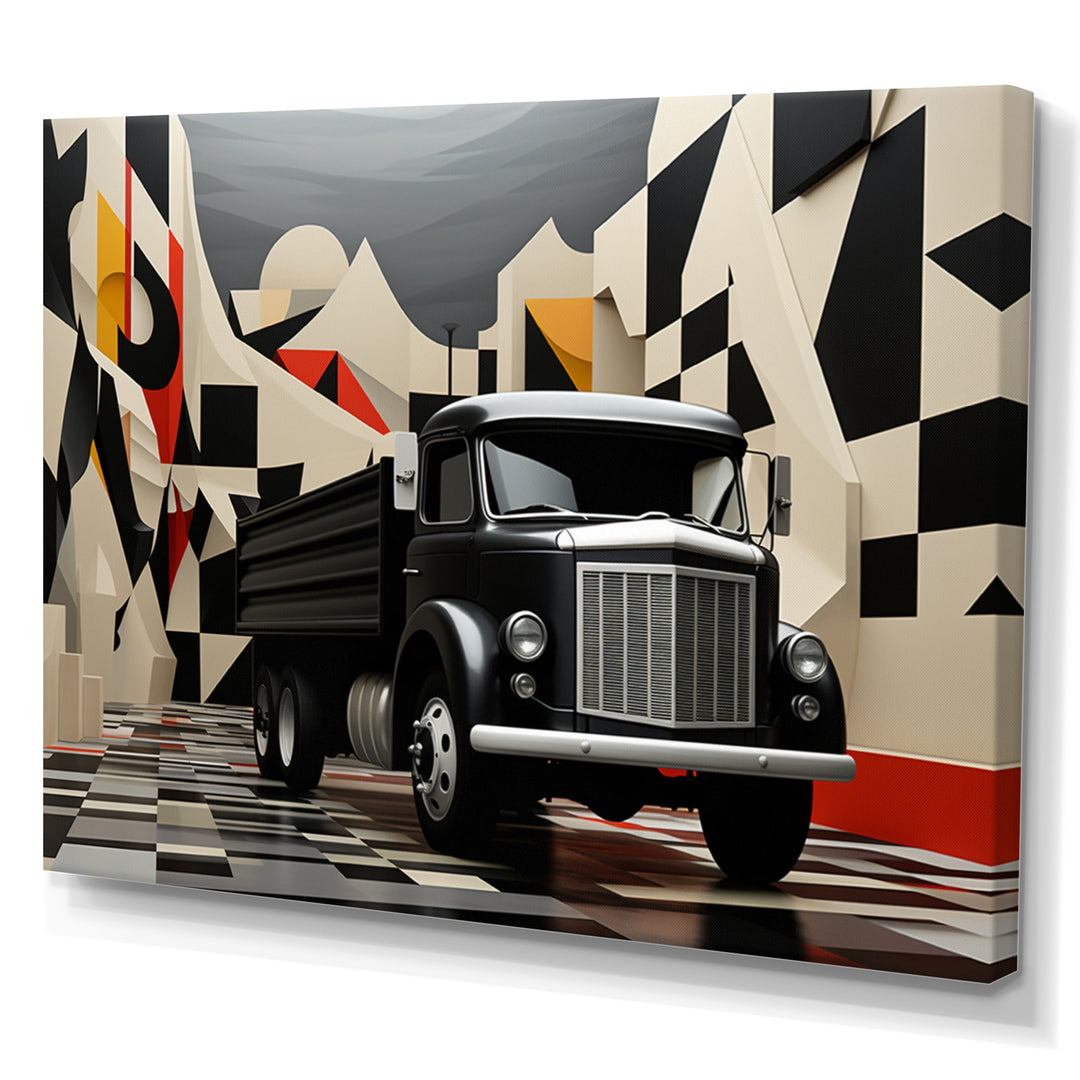 Truck 53Ft Geometric Momentum I - Truck Canvas Wall Art