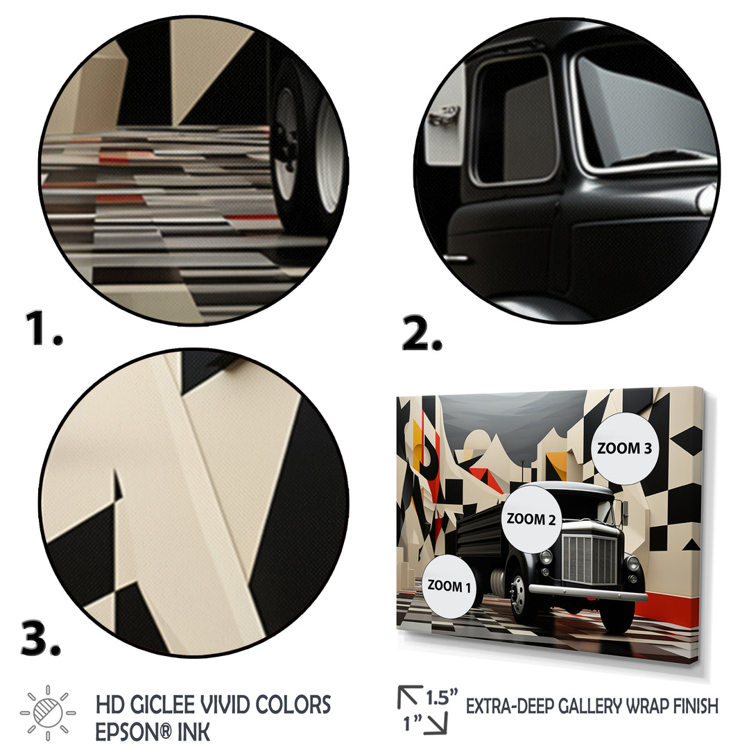Truck 53Ft Geometric Momentum I - Truck Canvas Wall Art