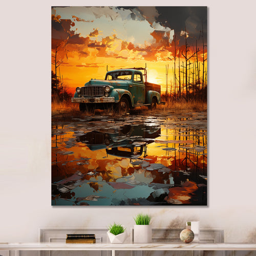 Yellow Truck 53Ft Sublime Landscapes I - Truck Canvas Wall Art