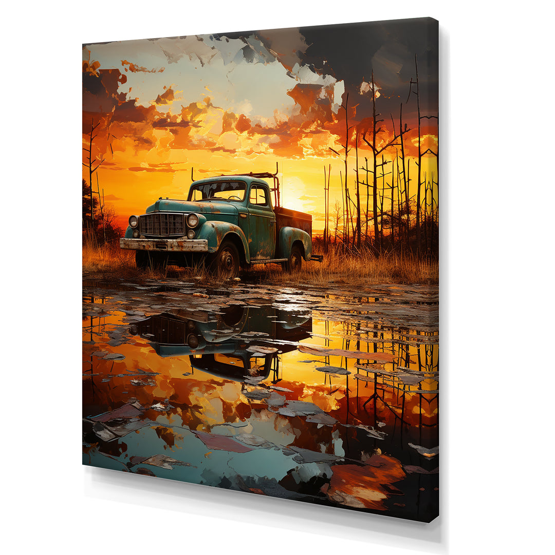Yellow Truck 53Ft Sublime Landscapes I - Truck Canvas Wall Art