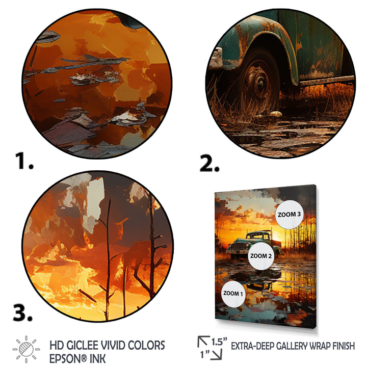 Yellow Truck 53Ft Sublime Landscapes I - Truck Canvas Wall Art