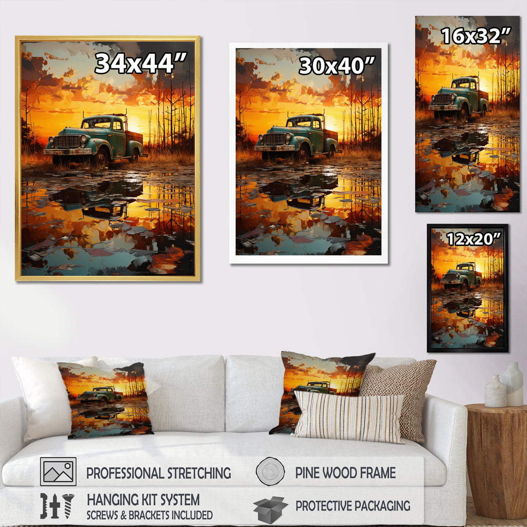 Yellow Truck 53Ft Sublime Landscapes I - Truck Canvas Wall Art