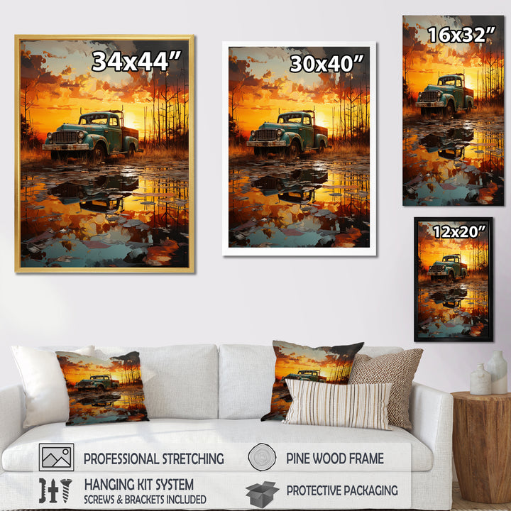 Yellow Truck 53Ft Sublime Landscapes I - Truck Canvas Wall Art