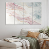 Mystery Of The Waves In Elevated Blush II - Split Panel Canvas Art