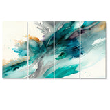 Celebrations In Turquoise Shades Of Blue V - Multi-Panels