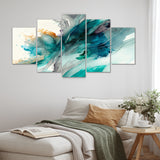 Celebrations In Turquoise Shades Of Blue V - Multi-Panels