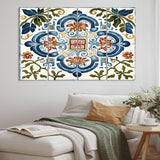 Mediterranean Tiles In Retro Blue I - Multi-Panels