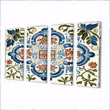 Mediterranean Tiles In Retro Blue I - Multi-Panels