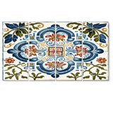 Mediterranean Tiles In Retro Blue I - Multi-Panels