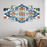 Mediterranean Tiles In Retro Blue I - Multi-Panels