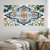 Mediterranean Tiles In Retro Blue I - Multi-Panels