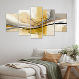 Touched By Mustard Yellow And Ultimate Gray IV - Multi-Panels