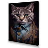 Stylish Cat In Fancy Blue Fashion Design I