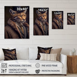 Stylish Cat In Fancy Fashion Design - Cat Large Canvas Wall Art