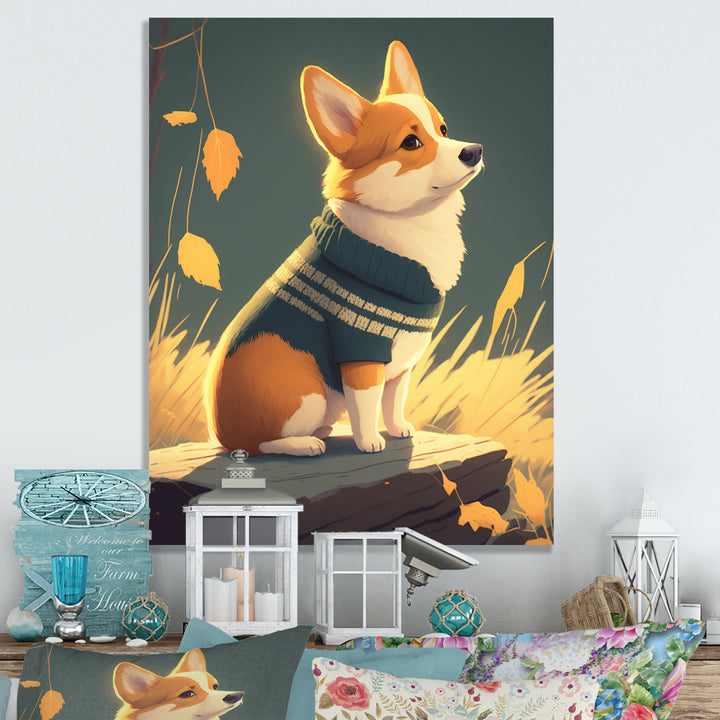 Cute Little Corgi Dog - Dog Wall Decor