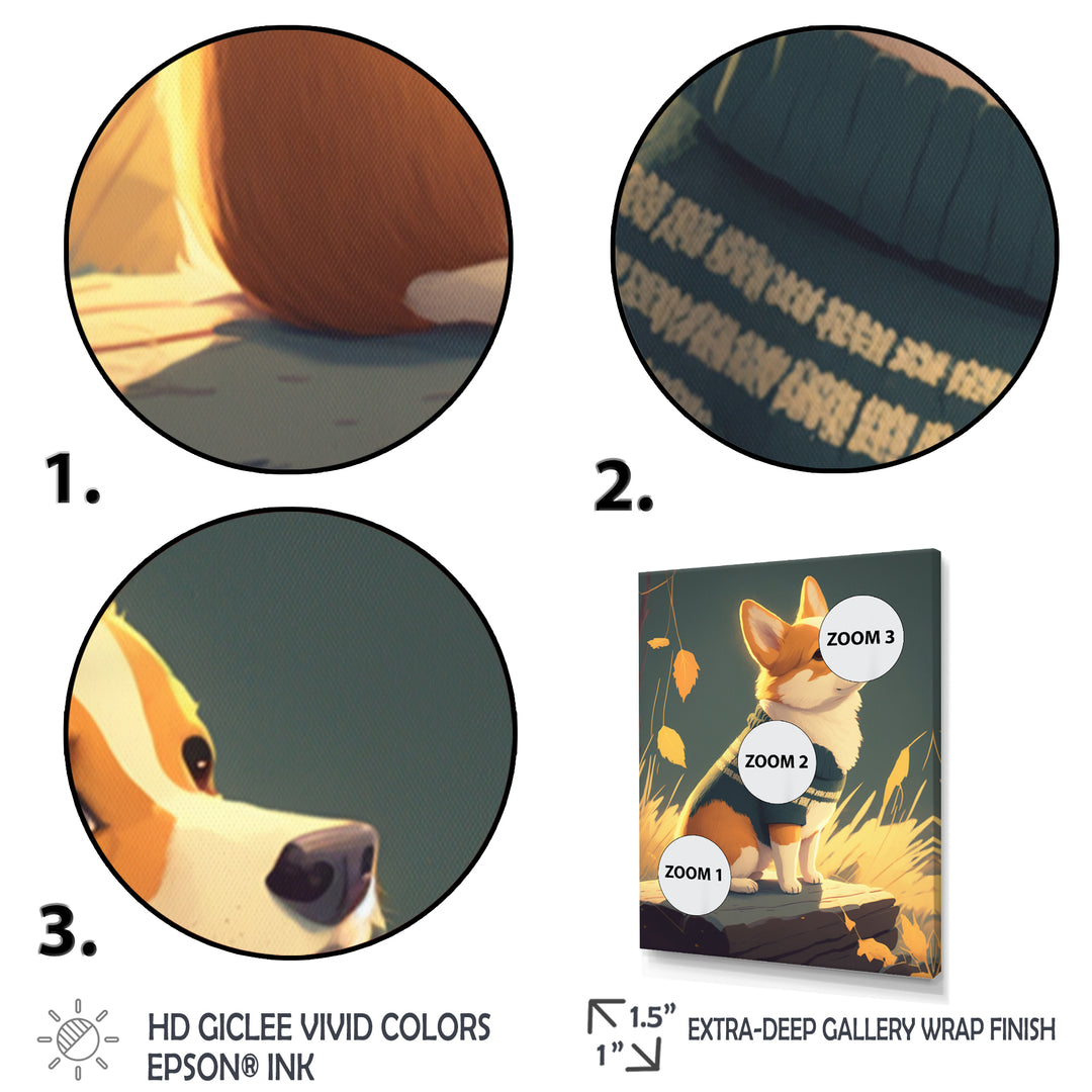 Cute Little Corgi Dog - Dog Wall Decor