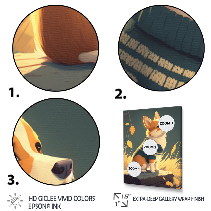 Cute Little Corgi Dog - Dog Wall Decor
