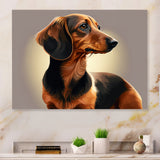 Brown And Black Dachshund - Brown Dog Daschund Wall Art