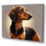 Brown And Black Dachshund - Brown Dog Daschund Wall Art