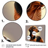 Brown And Black Dachshund - Brown Dog Daschund Wall Art