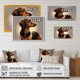Brown And Black Dachshund - Brown Dog Daschund Wall Art