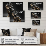 Royal Daschund Portrait - Black Dog Daschund Wall Art