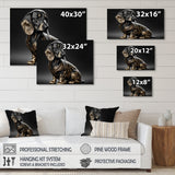 Royal Daschund Portrait - Black Dog Daschund Wall Art