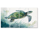 Watercolor Turtle Swimming II - Multi-Panels